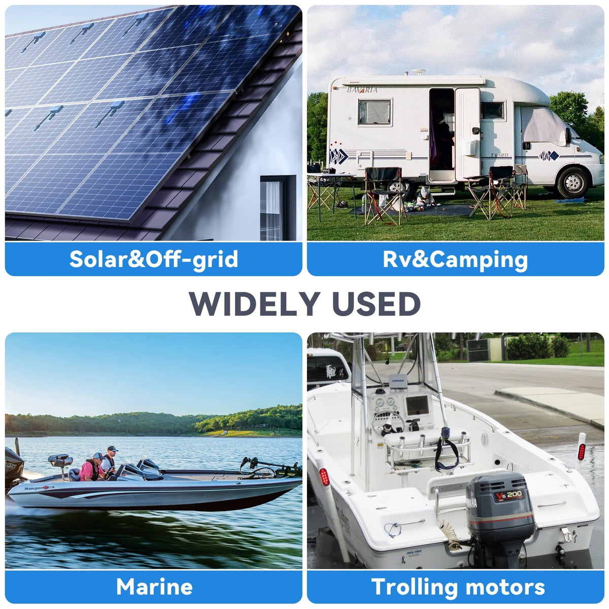 12V 100Ah LiFePO4 Battery, 15000+ Deep Cycles, Built-in 100A BMS, for Trolling Motor,Rv, Solar Off-Grid Systems, Marine Boats & Emergency Backup Power