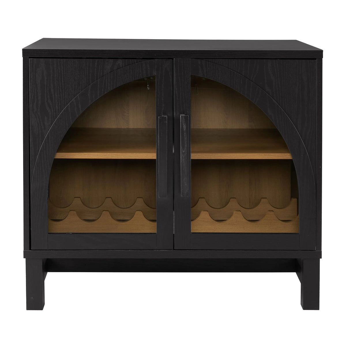 Better Homes & Gardens Juliet Arch Door Kitchen Cabinet, Rich Black, 36 W x 20 D x 32 H - BHS336249972035 / BHS536249972003