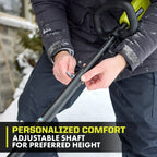 RYOBI 18V ONE+ 10" Snow Shovel Kit - Throws Snow Up to 25' Away