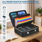 Fireproof Document Box With Combination Lock， Panbear Fire Proof Safe For Home Documents Fireproof Water Resistant Hard Case Safe Box For Important