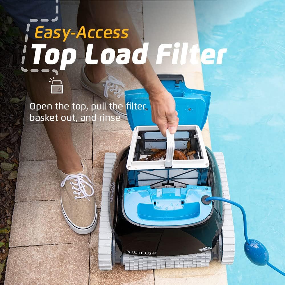 Dolphin Nautilus CC Automatic Robotic Pool Vacuum Cleaner With Caddy For In-Ground Pools Up To 33 FT