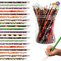 Joyfy 48 Pcs Halloween Pencils Bulk with Eraser for Kids, Colorful Pencils Stationery Pencil Set, Halloween Favors Prizes for Kids, Halloween Bulk Toys
