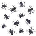 Paper Spider Wall Creatures Decoration, Black, 12 Pieces, Halloween by Way To Celebrate