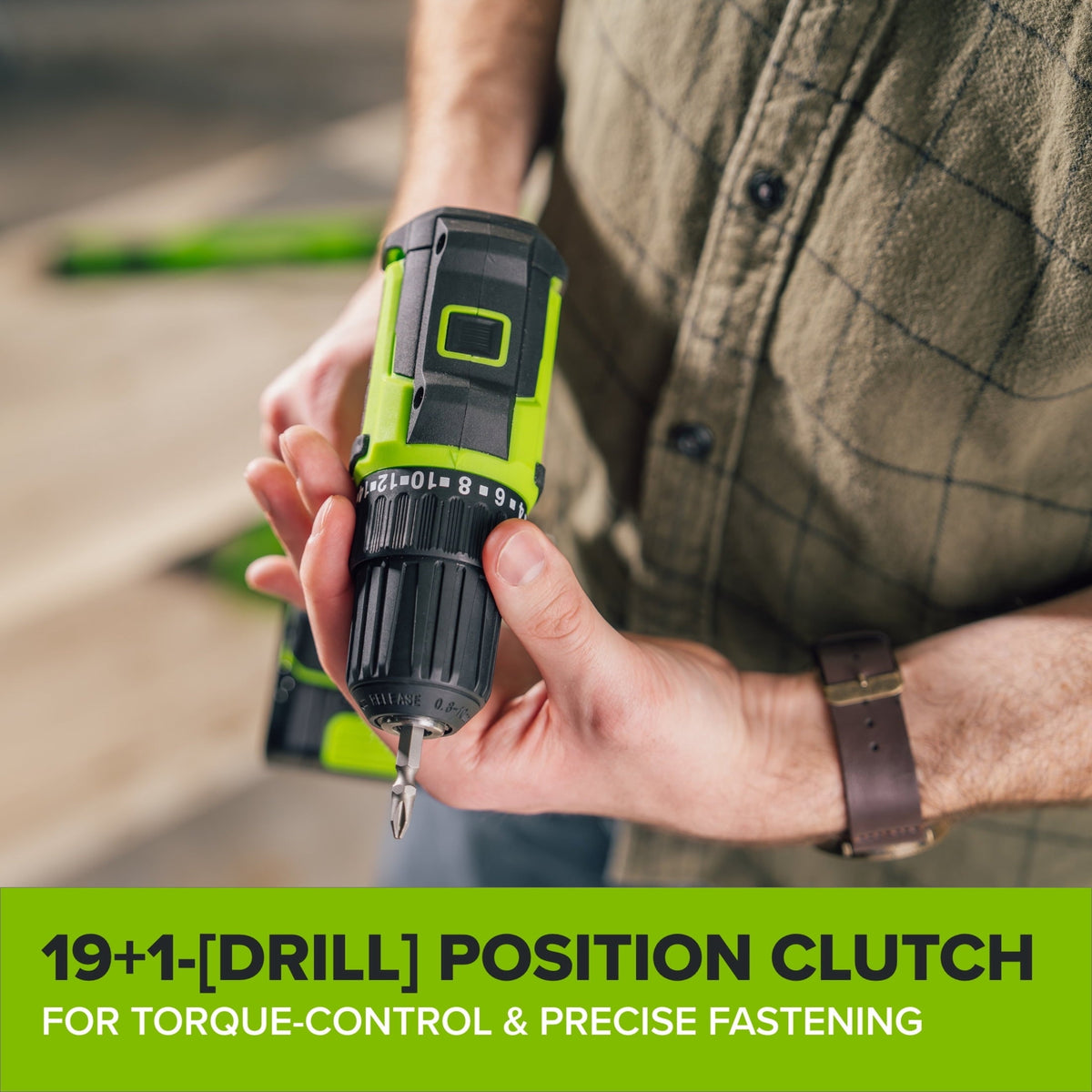 Greenworks PowerAll 24V 3/8" 280 in-lb Drill and 60 Piece Hand Tool/Accessories Project Kit, with 2.0 Ah USB-C Battery, 30W USB-C Charger Block