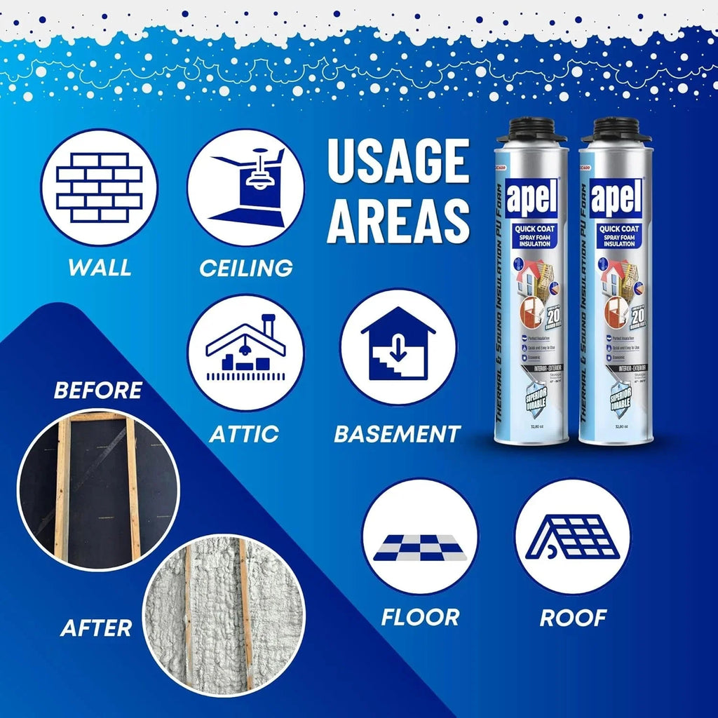 apel Spray Foam Insulation Kit, 12 x 32.80 oz / 240 Bd ft - 12 Pack