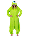 Disney Monsters Inc. Kigurumi Adult Mike Wazowski Costume Union Suit Fleece Onesie Pajama