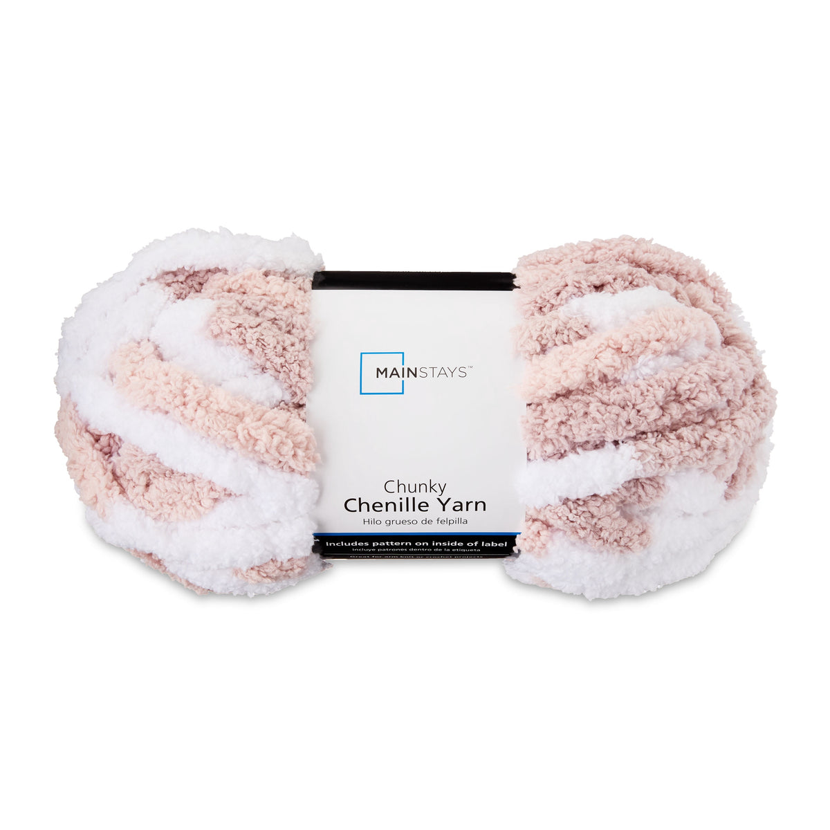 Mainstays Chunky Chenille Yarn, 31.7 yd, 100% Polyester, Super Bulky