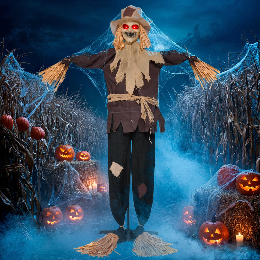 Joyfy Halloween Decorations Outdoor, Sound Activated with LED Eyes & Sound & Motion, Decor for Yard Farm Garden Indoor Haunted House