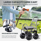 Giraffe Tools Heavy Duty Garden Hose Reel Cart With Wheels - 250-Feet 5/8-Inch Hose Capacity