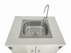 FixtureDisplays Portable Self-Contained Hand Wash Station With Built-In Pump, 24 X 18 X 30 in Cabinet - 10094