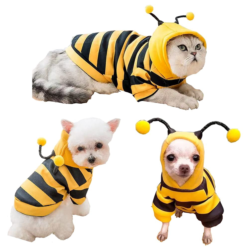 WILLED Pet Bee Halloween Costume for Cats and Small to Medium Dogs, Party Cosplay Dress Up Festival Decoration for Pets
