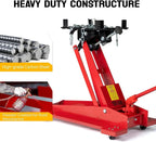 TUFFIOM Hydraulic Transmission Jack, 1,000 lb Capacity, 6.7 in. to 26.4 in., Red