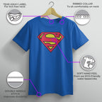Boy's Superman Classic Logo Graphic Tee Royal Blue Medium