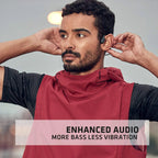 AfterShokz Aeropex Open-Ear Wireless Bone Conduction Headphones With Sport Belt, Cosmic Black - 2.3