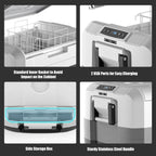 Costway 58 Quart Portable Electric Car Refrigerator Freezer - Dual Zone