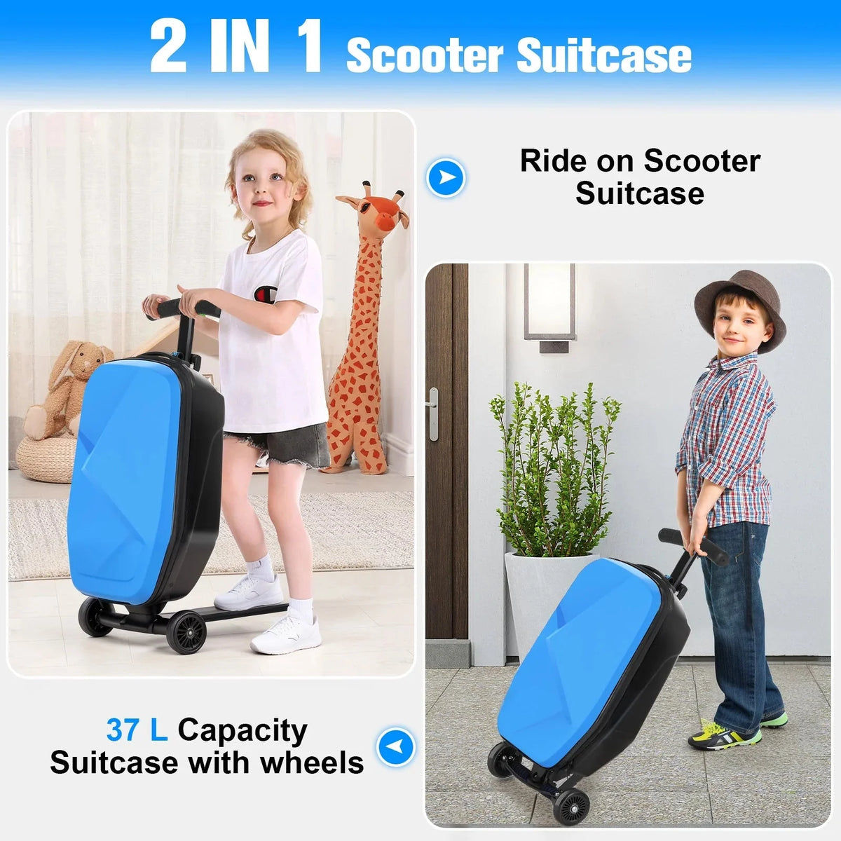 Advwin Scooter Luggage, 37 L, Pink