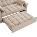 4-in-1 Velvet Pull-Out Sleeper Sofa Bed Loveseat With Reclining Backrest And 2 Side Pockets