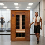 DYNAMIC SAUNAS 2-Person Low EMF Far Infrared Sauna With Red Light Therapy And Bluetooth Speakers, Canadian Hemlock - Andora