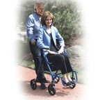 Duet Rollator/Transport Chair Burgundy, 26 L x 25-1/2 W x 37 H, 8 (Wheel), 300 lb