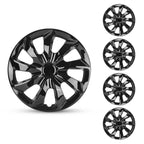 Set of 4,17" Wheel Rim Cover,Special Design Fashion Shape Replacement Hubcaps,Car Truck SUV Wheel Hub Accessories,Black Lacquer