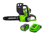 Greenworks 40V 12 in Cordless Chainsaw With 2.0 Ah Battery And Charger - 20262