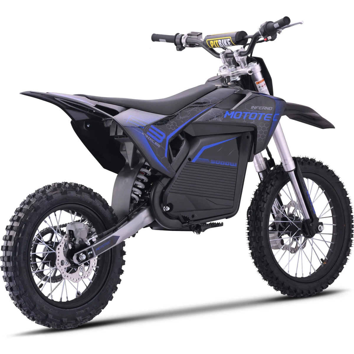 MotoTec Pro Electric Dirt Bike 72v 5000w Lithium Blue