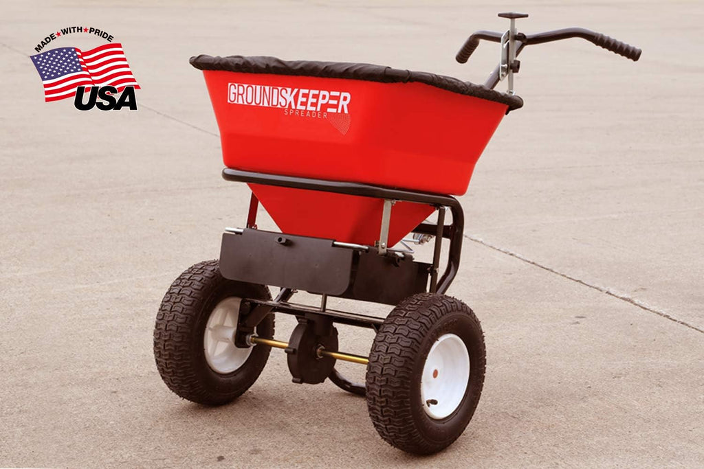 Buyers Products Company Walk-Behind Push Spreader, 100 Pound Capacity - 3039632R
