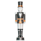 Giant Animated Skeleton Nutcracker Decoration, Black and Orange, 72", Halloween by Way To Celebrate
