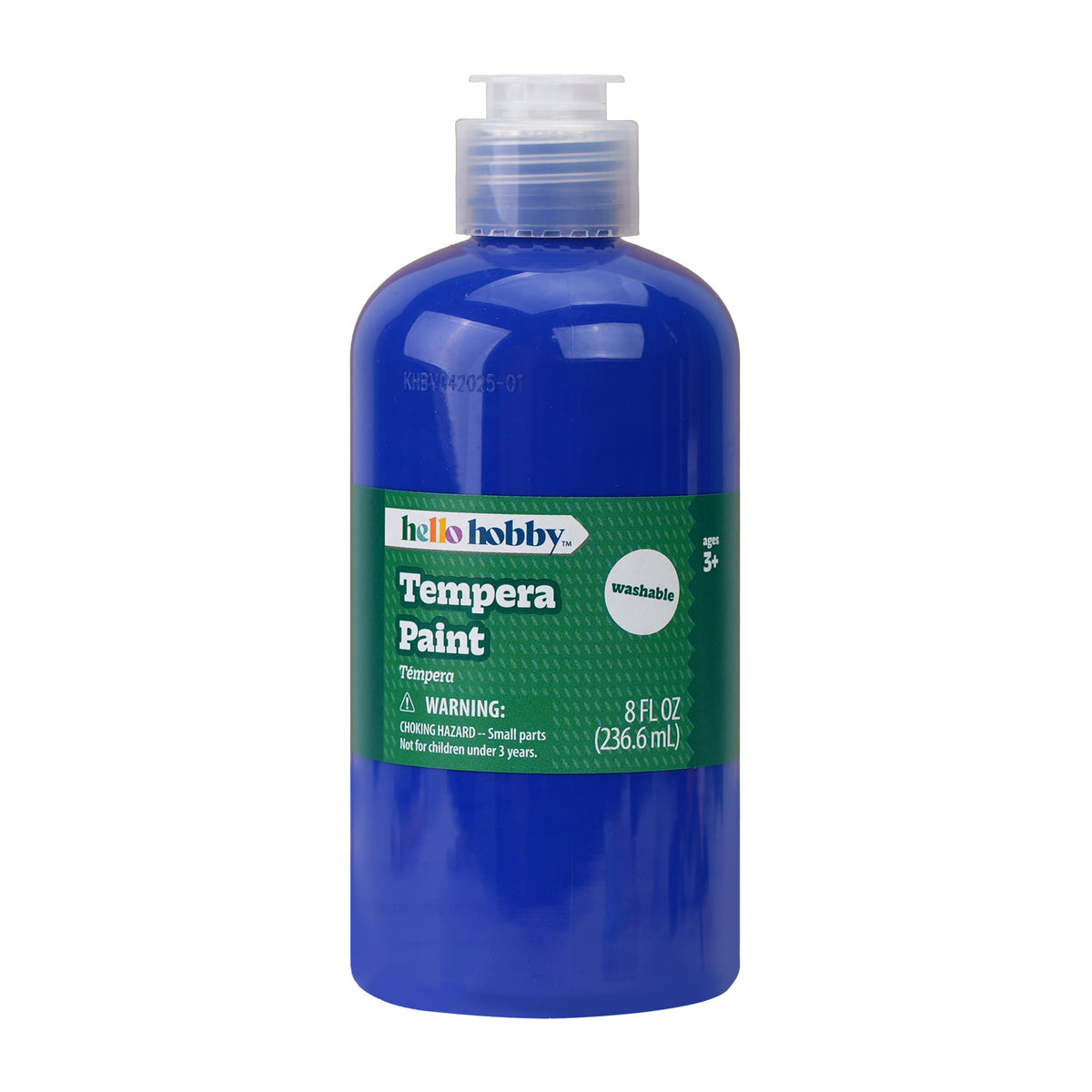 Hello Hobby 8 fl oz White Tempera Paint, Washable Craft Paint for Kids, Teachers, and School Projects