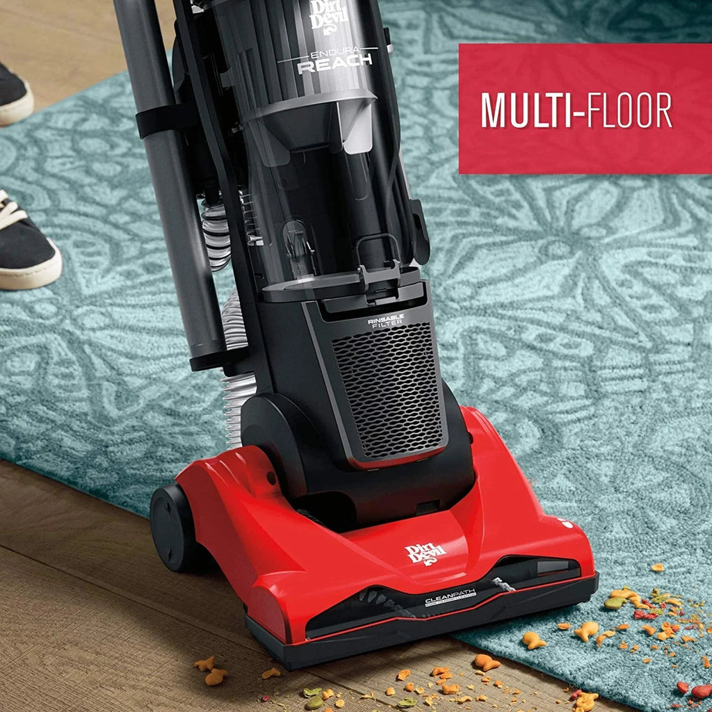 Dirt Devil Endura Reach Upright Bagless Vacuum Cleaner, Corded, Red - UD20124