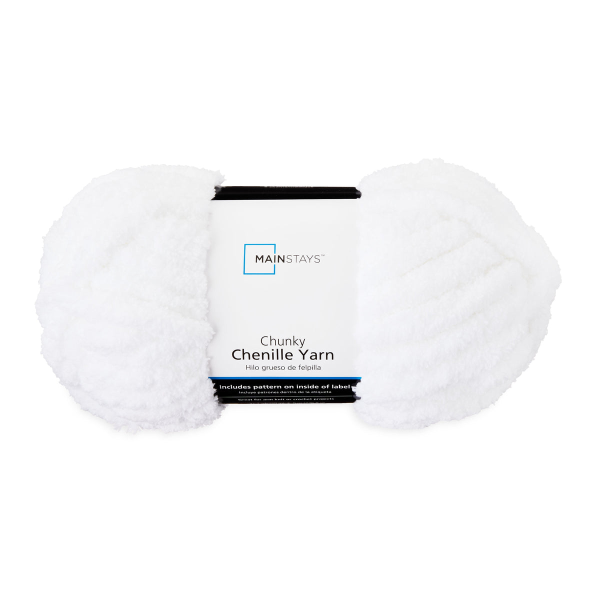 Mainstays Chunky Chenille Yarn, 31.7 yd, 100% Polyester, Super Bulky