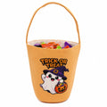 MetMetalrt Trick or Treat Bucket – Orange Cute Ghost Candy Buckets & Tote Bags for Halloween Party Decoration