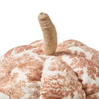My Texas House Fall Forest Toile Pumpkin Decorative Pillow, Rust and Cream, 6"