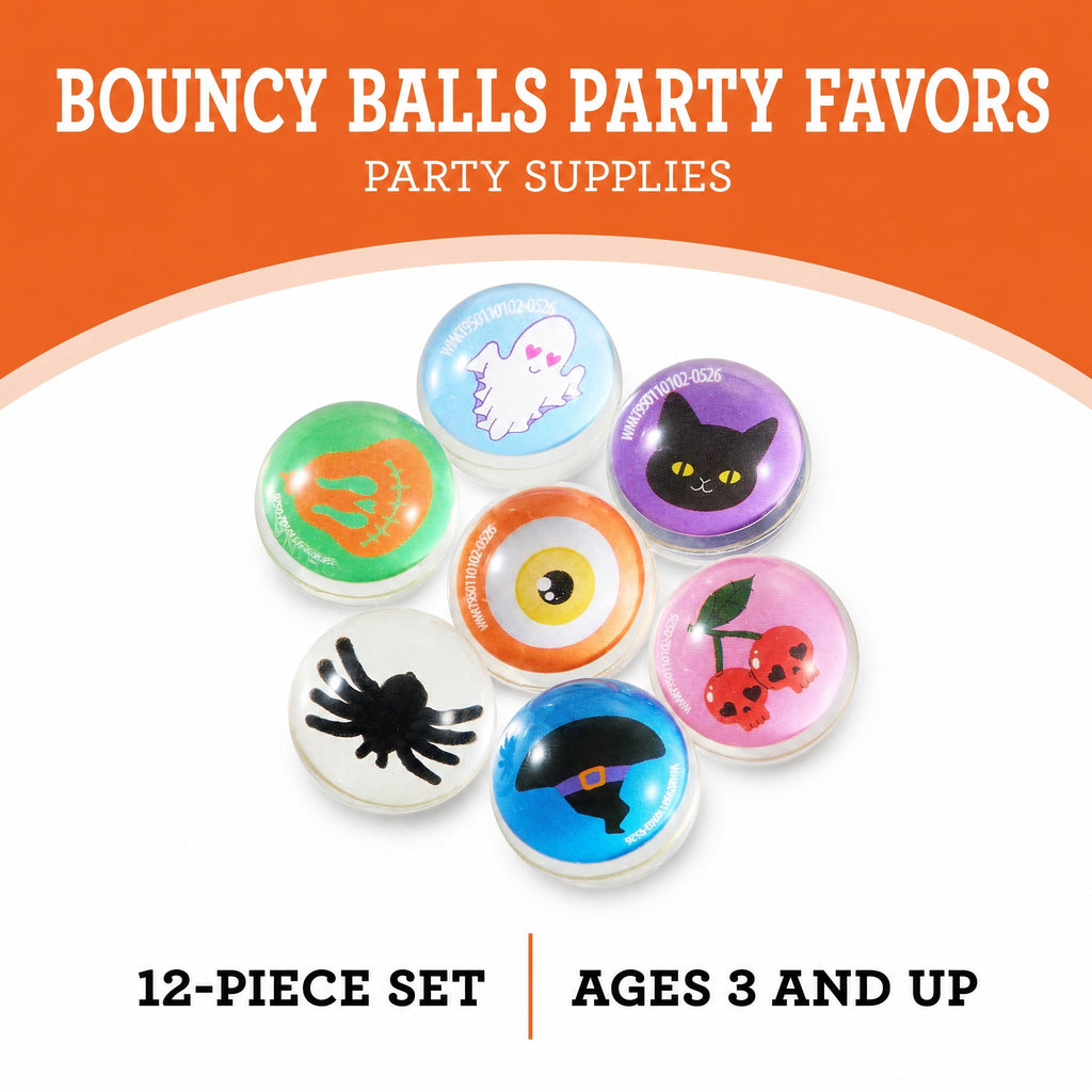 Bouncy Balls Party Favors, Multicolor, 12 Count, Halloween by Way To Celebrate