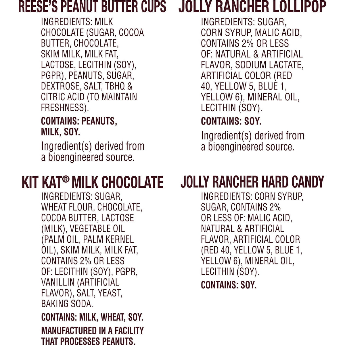 Jolly Rancher, Kit Kat and Reese's Assorted Flavored Snack Size, Halloween Candy Party Pack, 34.19 oz