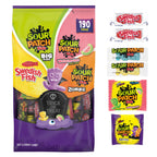 SOUR PATCH KIDS and SWEDISH FISH Soft & Chewy Gummy Halloween Candy Variety Pack, Bulk Candy, 190 count