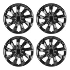 Set of 4,17" Wheel Rim Cover,Special Design Fashion Shape Replacement Hubcaps,Car Truck SUV Wheel Hub Accessories,Black Lacquer