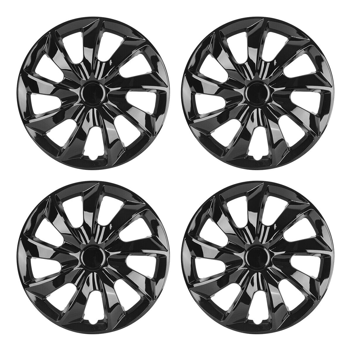 Set of 4,17" Wheel Rim Cover,Special Design Fashion Shape Replacement Hubcaps,Car Truck SUV Wheel Hub Accessories,Black Lacquer