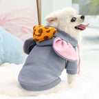 WILLED Halloween Big Ear Mouse Dog Hoodies, Cute Cheese Warm Pet Costume for Small Medium Dogs, French Bulldog, Chihuahua, S (Chest 53cm/ 20.8")