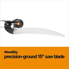 Extendable Tree Pruner And Pole Saw, 7.9 - 12 Feet, 15-Inch Double-Grind Saw Blade - 92406935K