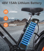 YEBEI Folding Electric Tricycle for Adults, 500W Motor, 48V15AH Lithium Battery, 20 x 4.0 in Fat Tires