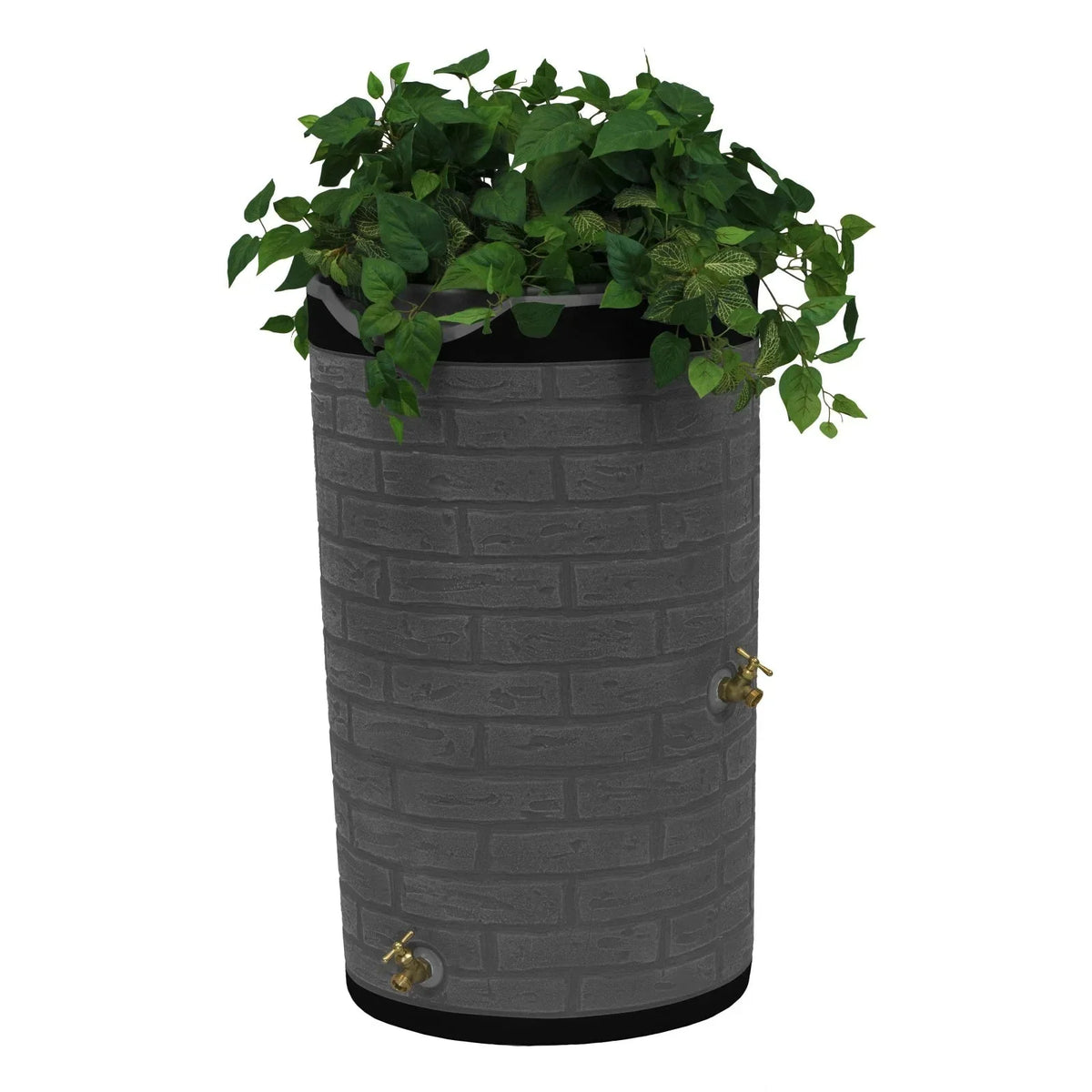 Good Ideas Impressions Downton Rain Saver Rain Barrel, 50 Gallon, Dark Granite - IMP-D50-DAR