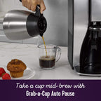 10-Cup Programmable Coffee Maker With Thermal Carafe And Strong Brew Selector