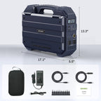 BROWEY Portable Power Station 1024Wh LiFePO4 1600W (3200W Peak) Dark Blue - S1600
