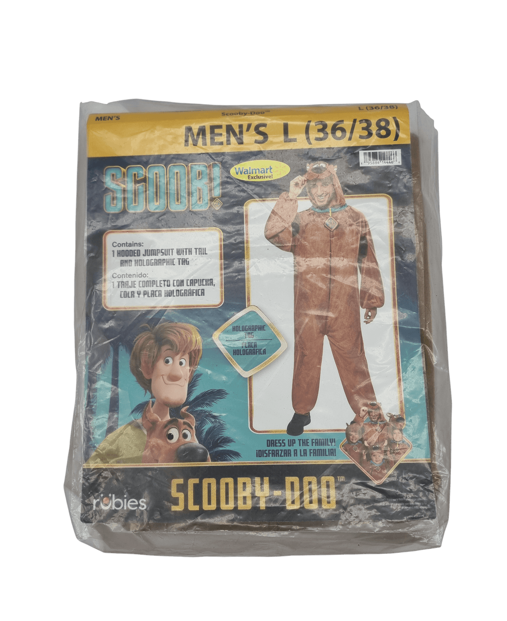 Scooby Doo Halloween Costume for Adults, Men's Size L (36/38), by Rubies