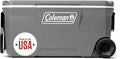 Coleman Classic Series Insulated Wheeled Cooler, 100-Quart, Rock Grey - Wheeled