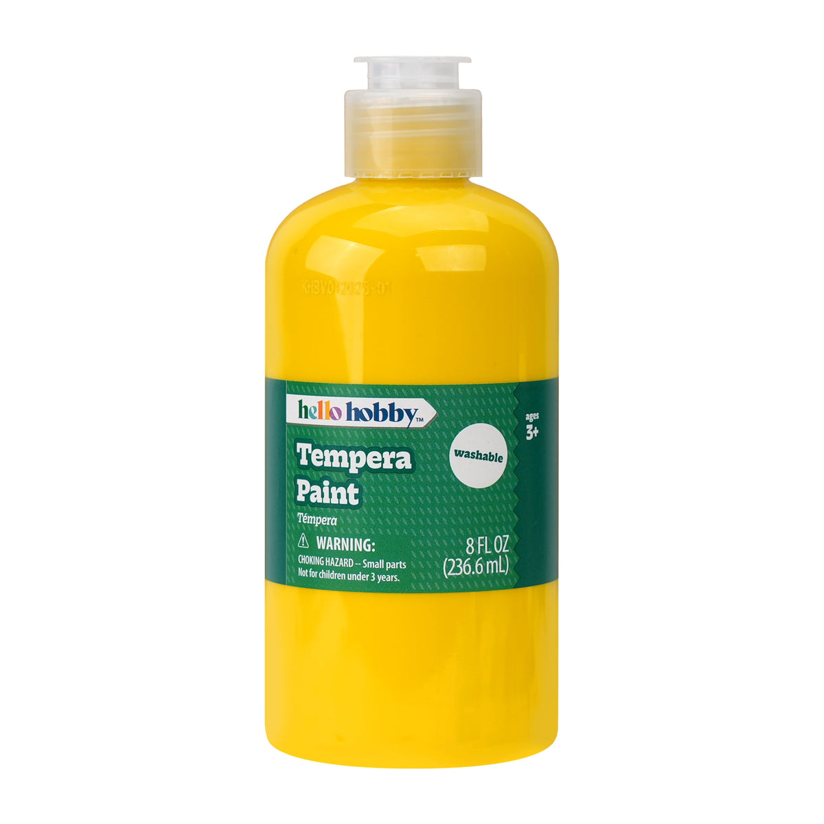 Hello Hobby 8 fl oz White Tempera Paint, Washable Craft Paint for Kids, Teachers, and School Projects