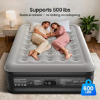 Ophanie Queen Air Mattress, 18-Inch Elevated Inflatable Bed with Built-in Pump, Puncture-Resistant, Quick Inflation/Deflation, Portable for camping &
