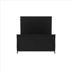 Black Louis Philippe Style California King Sleigh Bed With 2x Nightstands - 3pc Set