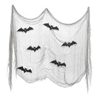 Creepy Gauze Fabric with Bats, Gray, 29.5" x 118", Halloween by Way To Celebrate